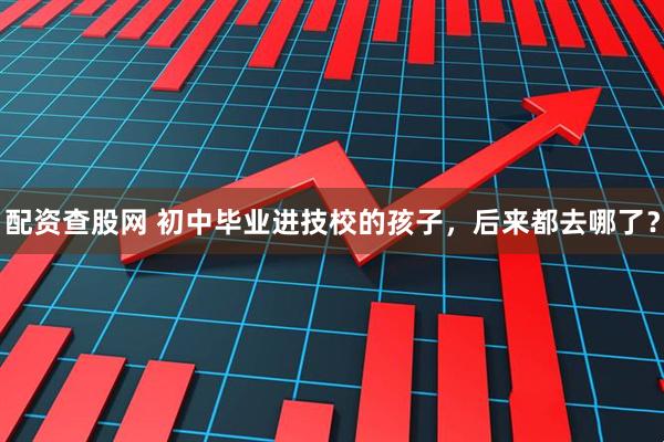 配资查股网 初中毕业进技校的孩子，后来都去哪了？